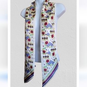 Francois d'Armigny Paris Silk Scarf Double Sided